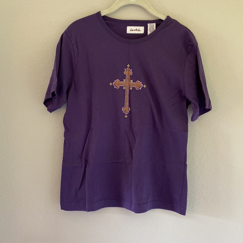 Embellished Religious Cross tee